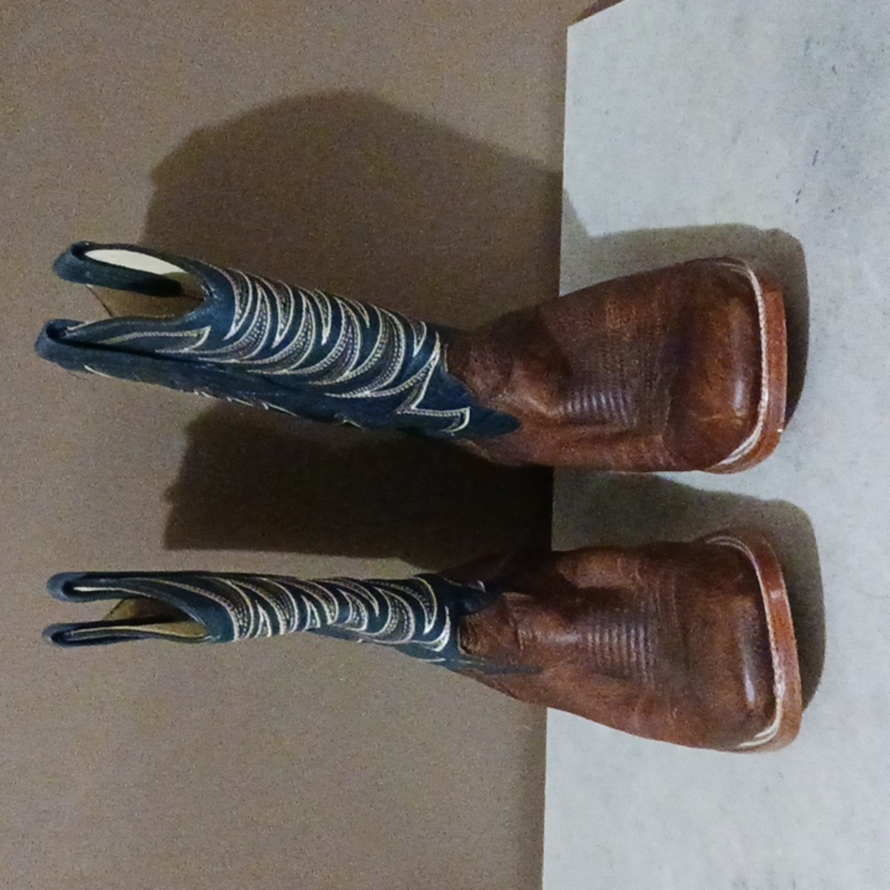 Blue cowboy boots